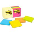3M Post-it® Notes Note Pad Assortment 65414YWM, 3" x 3", Assorted, 100 Sheets, 14/Pack 65414YWM
